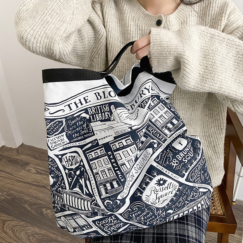 Retro Illustration Tote Bag