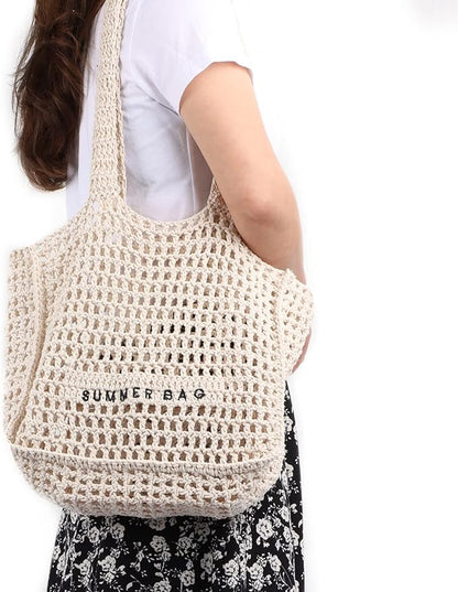 Hollow Crochet Straw Summer Beach Bag