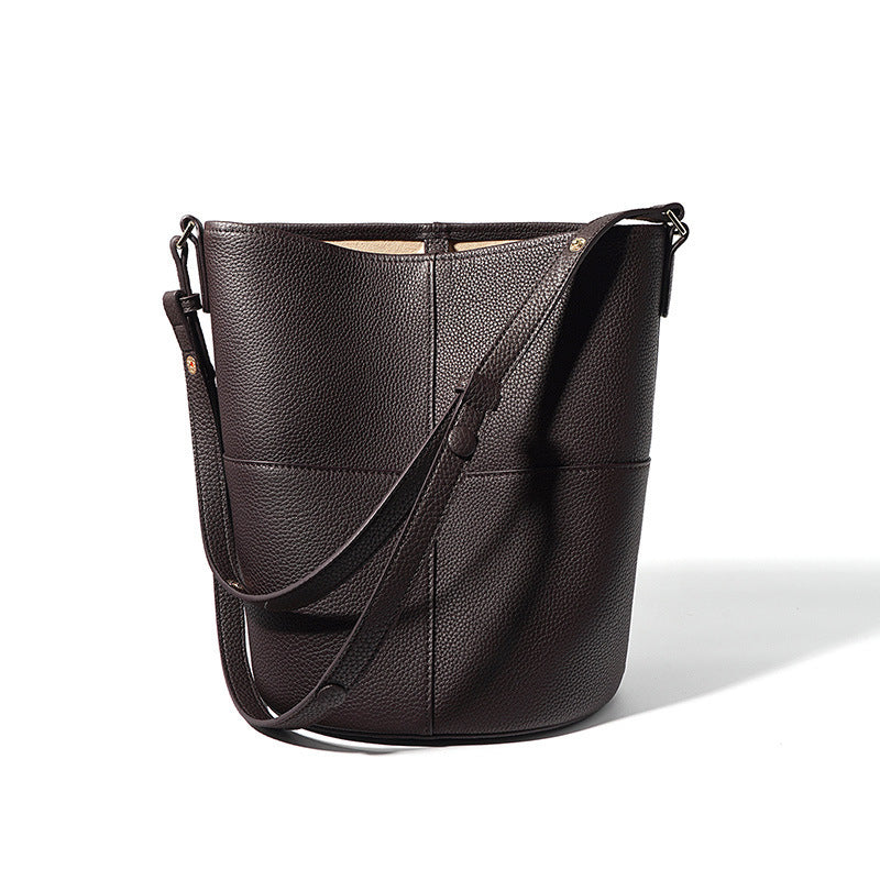 Bucket Leather Casual Shoulder Bag