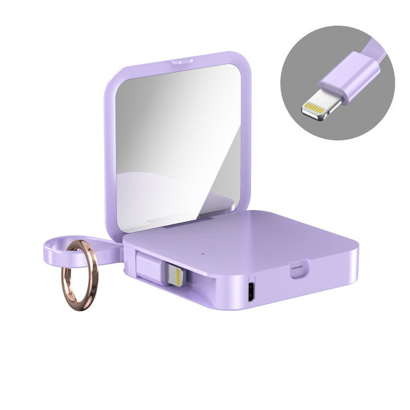 Emergency Power Bank Bag Charm with Mirror