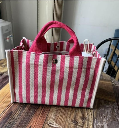 Good Luck Stripe Canvas Bag