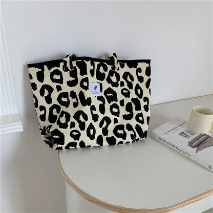 Large Capacity Animal Pattern Canvas Shoulder Bag