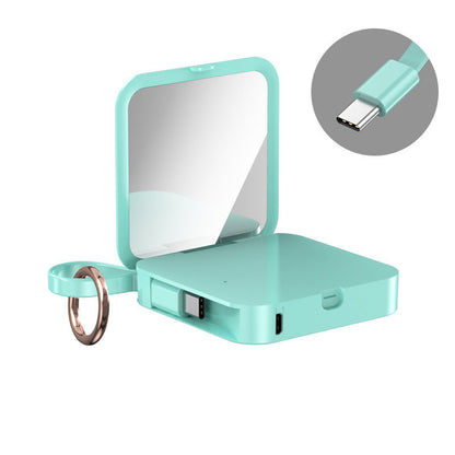 Emergency Power Bank Bag Charm with Mirror