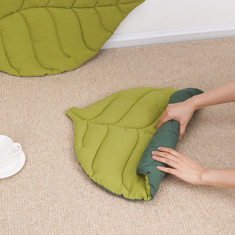 Cat Mattress Leaf Shape Cat Nest Cat And Dog Floor Mat Cover Warm Pad