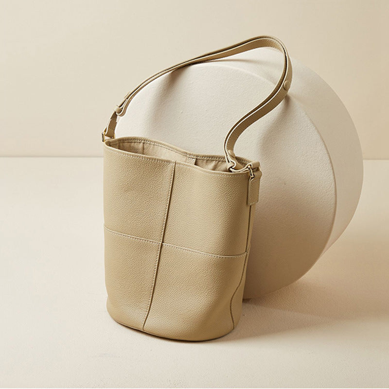 Bucket Leather Casual Shoulder Bag