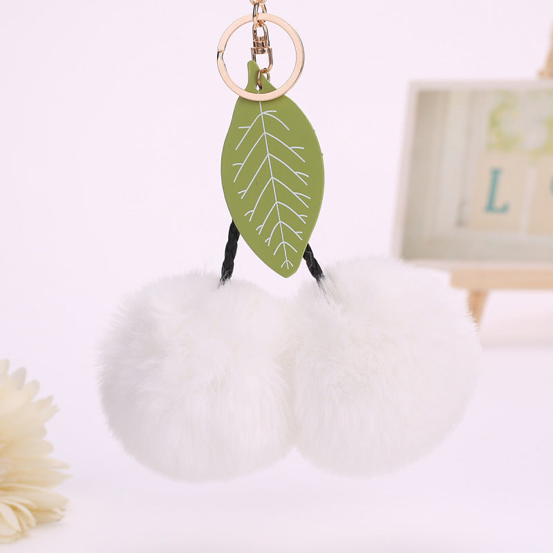 Cute Cherry Leaves Handbag Pendant