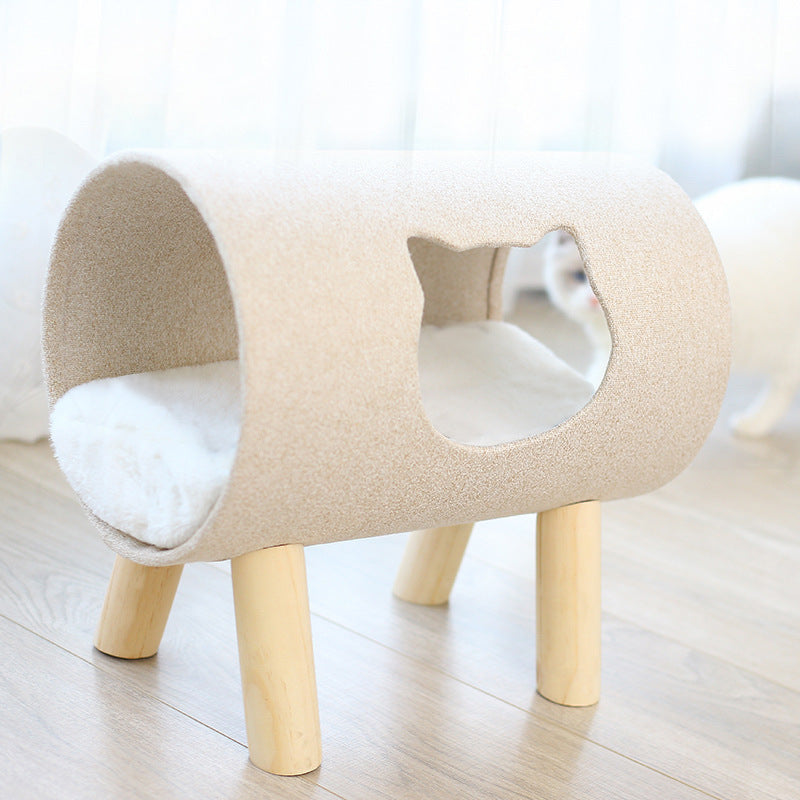 Pet High-footed Cylindrical Nest House