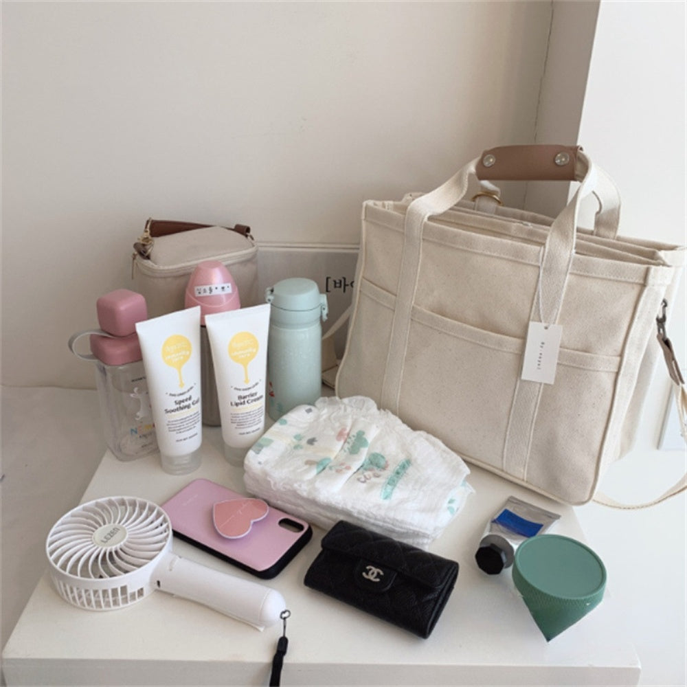 Simple Multifunctional Canvas Mommy Bag