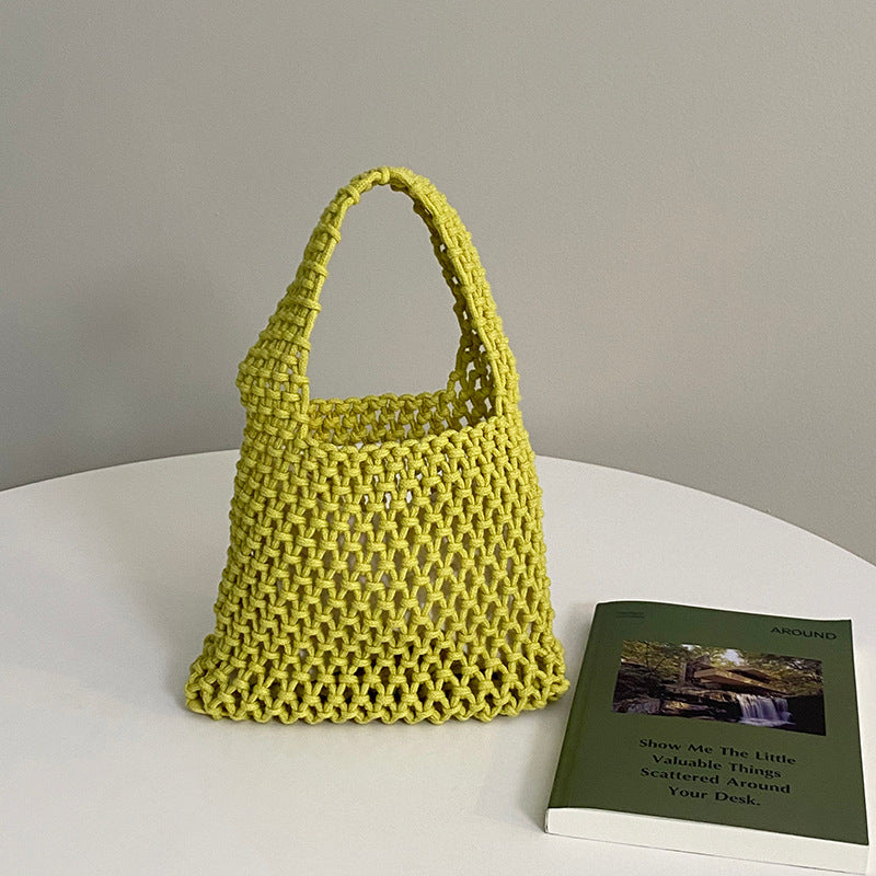 Handwoven Versatile Mesh Beach Bag