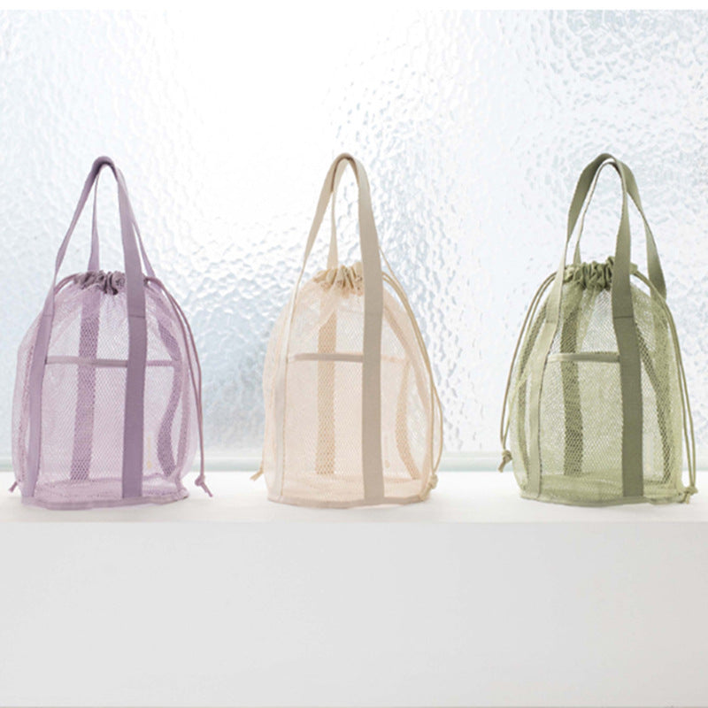 Mesh Travel Bucket Bag