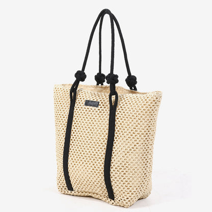 Simple Shoulder Hollow Out Woven Bag