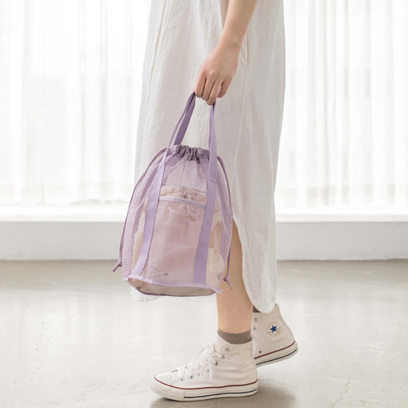 Mesh Travel Bucket Bag