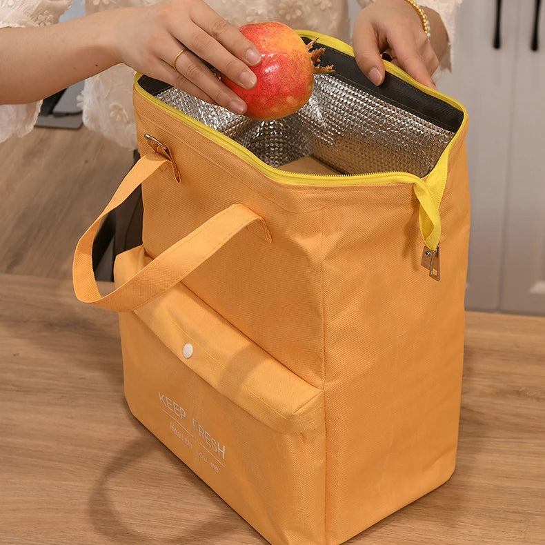 Insulated Thickening Waterproof Lunch Food Storage Shoulder Bag