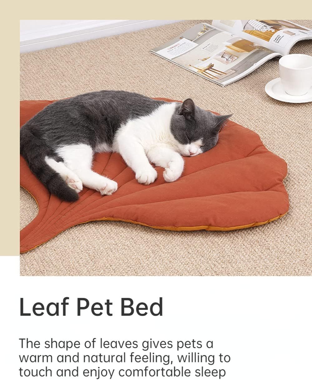 Cat Mattress Leaf Shape Cat Nest Cat And Dog Floor Mat Cover Warm Pad