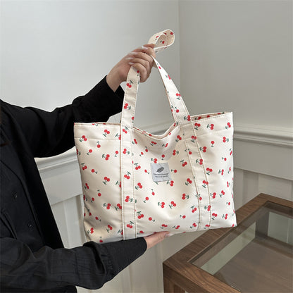 Large Capacity Floral Nylon Shoulder Bag