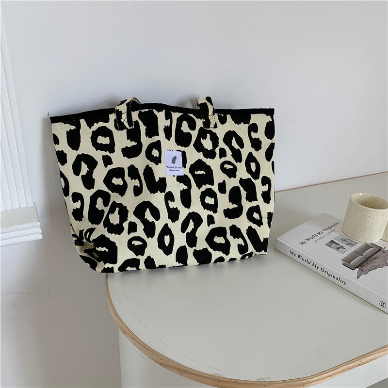 Large Capacity Animal Pattern Canvas Shoulder Bag