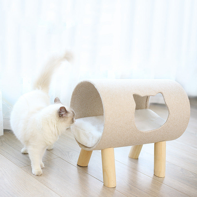 Pet High-footed Cylindrical Nest House