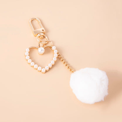 White Plush Ball Pompoms Charm