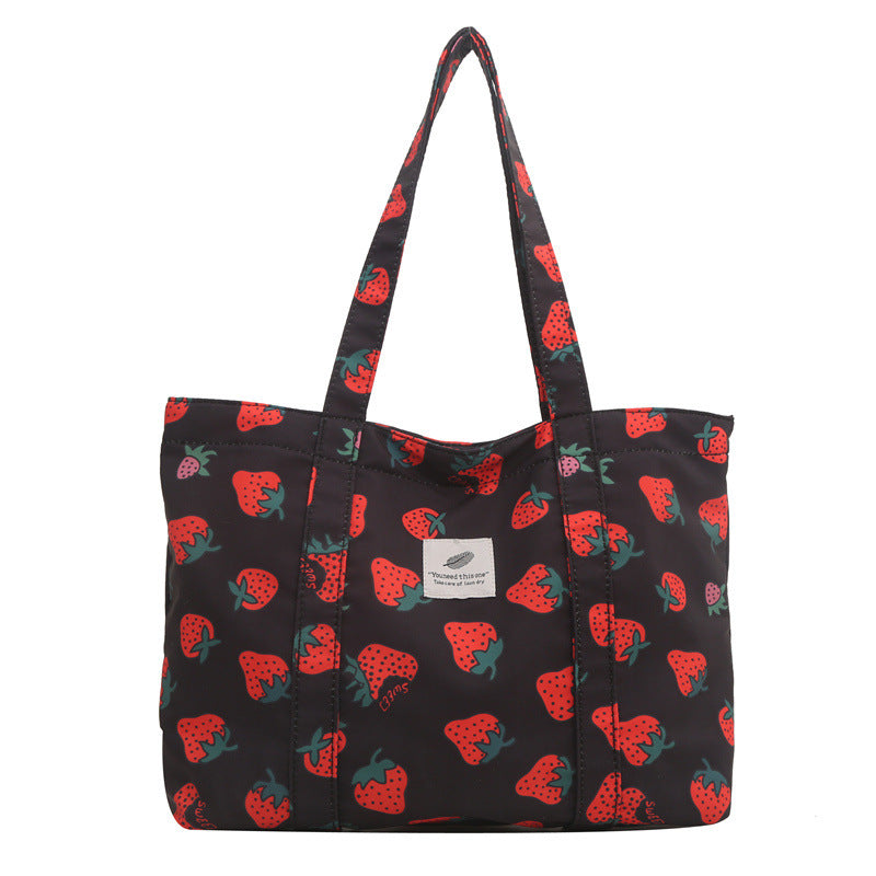 Large Capacity Floral Nylon Shoulder Bag