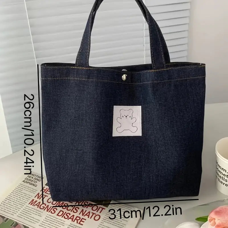 Simple Denim Tote Bag