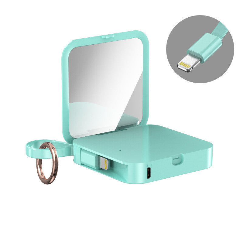 Emergency Power Bank Bag Charm with Mirror