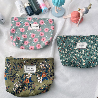 Floral Fabric Travel Portable Storage Bag