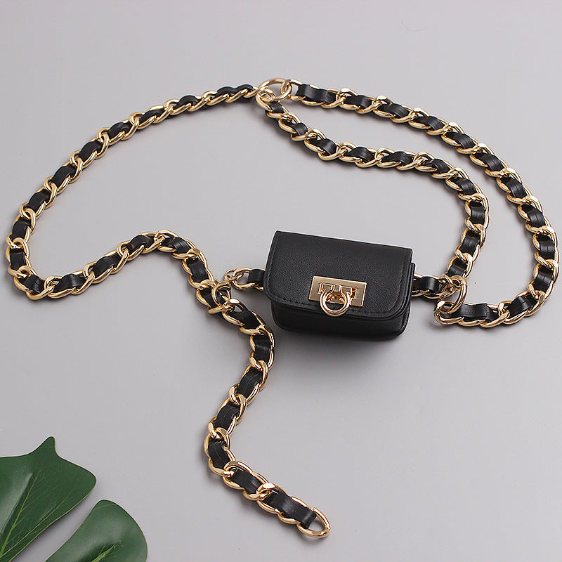 Mini Braided Chain Belt Bag