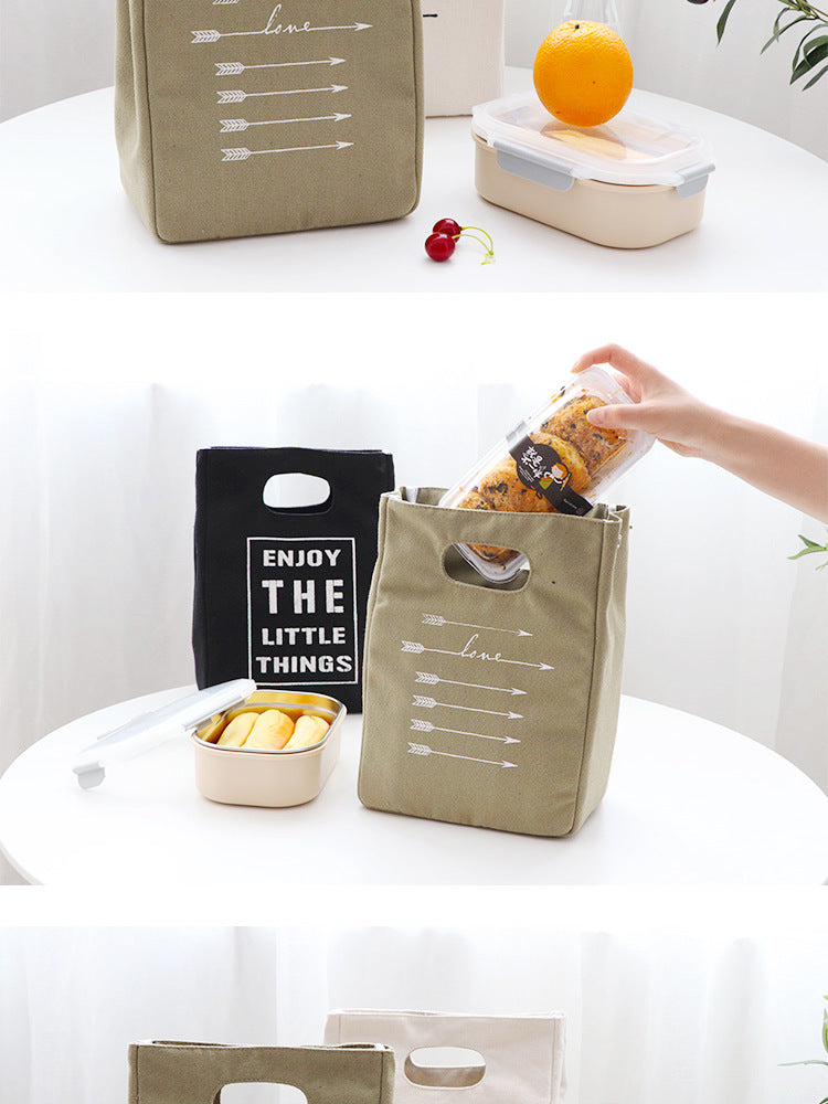 Minimalist Japanese Style Canvas Lunch Bag