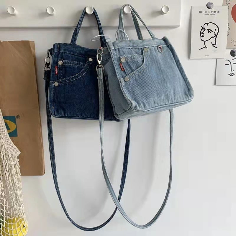 Denim Versatile Tote &amp; Shoulder Bag