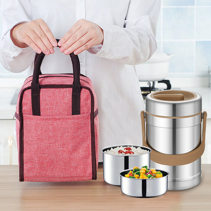 Portable Square Thermal Insulation Bag Lunch Box Bento