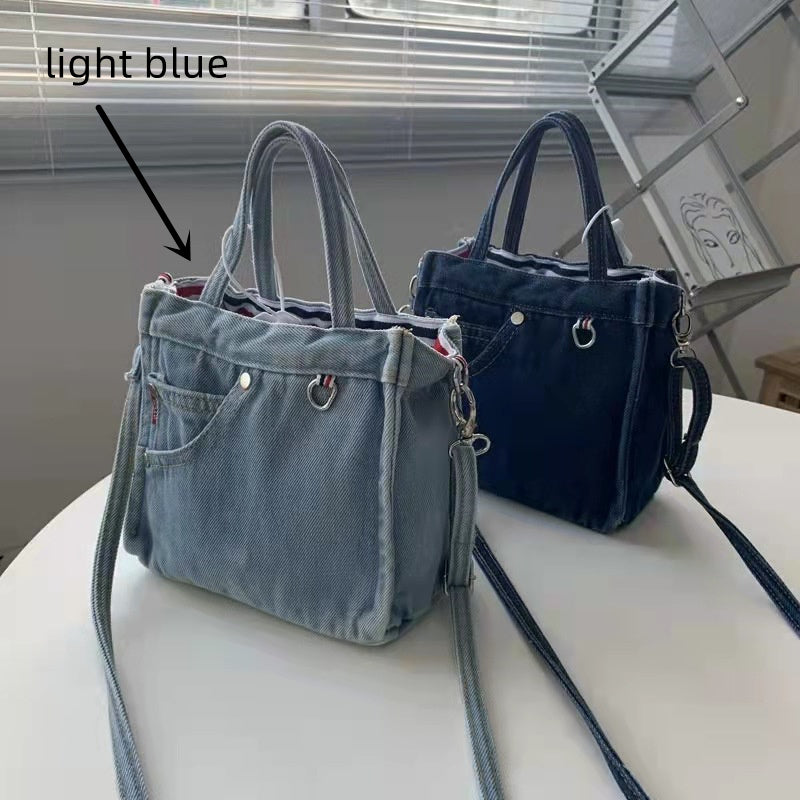 Denim Versatile Tote &amp; Shoulder Bag