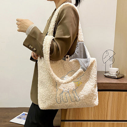 Lamb Winter Fleece Shoulder Bag