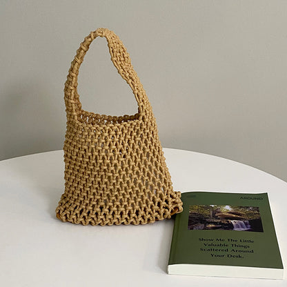 Handwoven Versatile Mesh Beach Bag