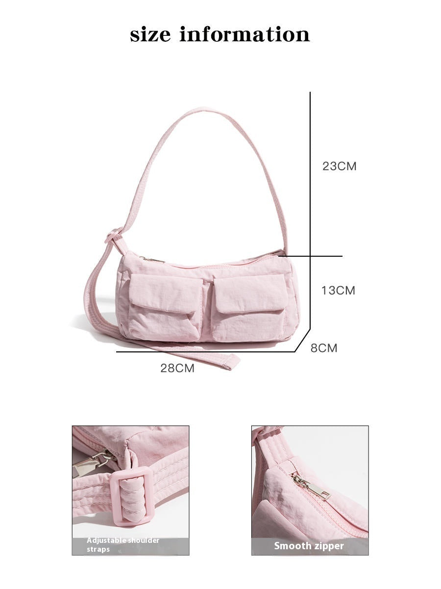 Multi pocket Cargo style nylon Shoulder Bag