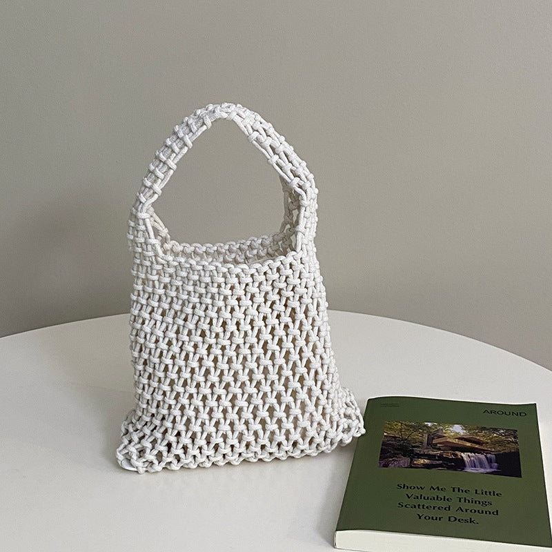 Handwoven Versatile Mesh Beach Bag