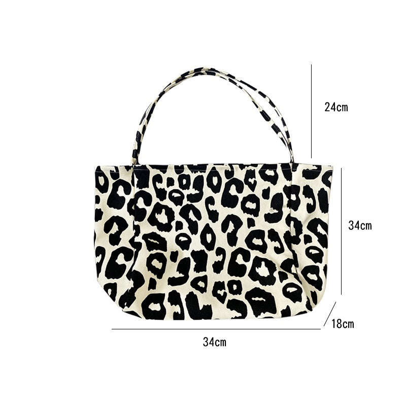 Large Capacity Animal Pattern Canvas Shoulder Bag