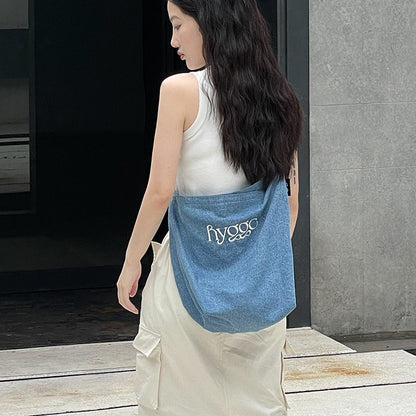 Minimalist Denim Canvas Bag