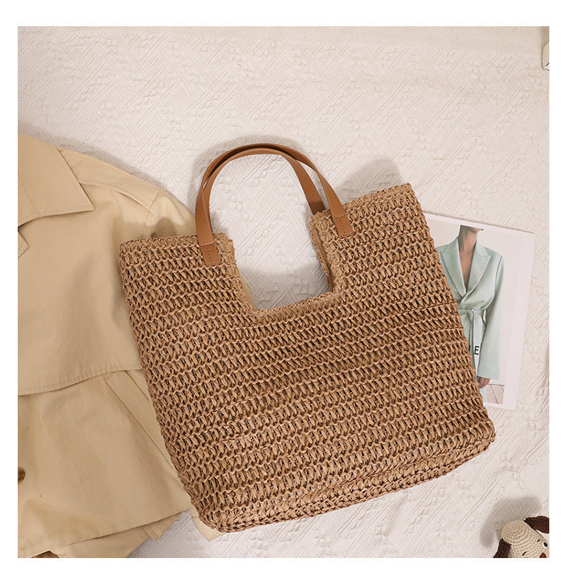 Straw Simple Large Capacity Beach Bag