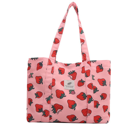 Large Capacity Floral Nylon Shoulder Bag