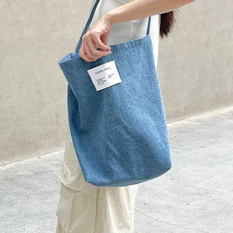 Minimalist Denim Canvas Bag