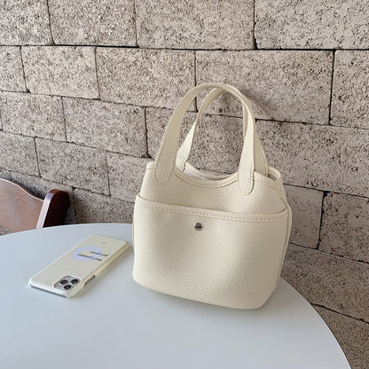 Soft Leather Cross Body Bucket Bag