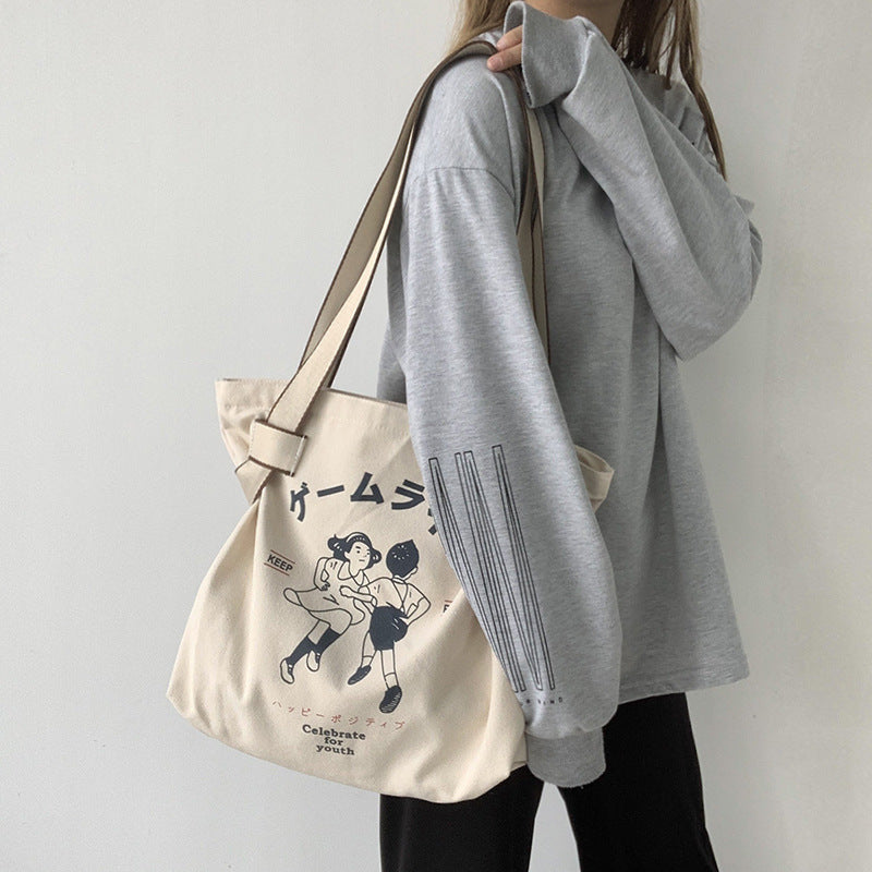 Large-capacity Canvas Retro Shoulder Bag