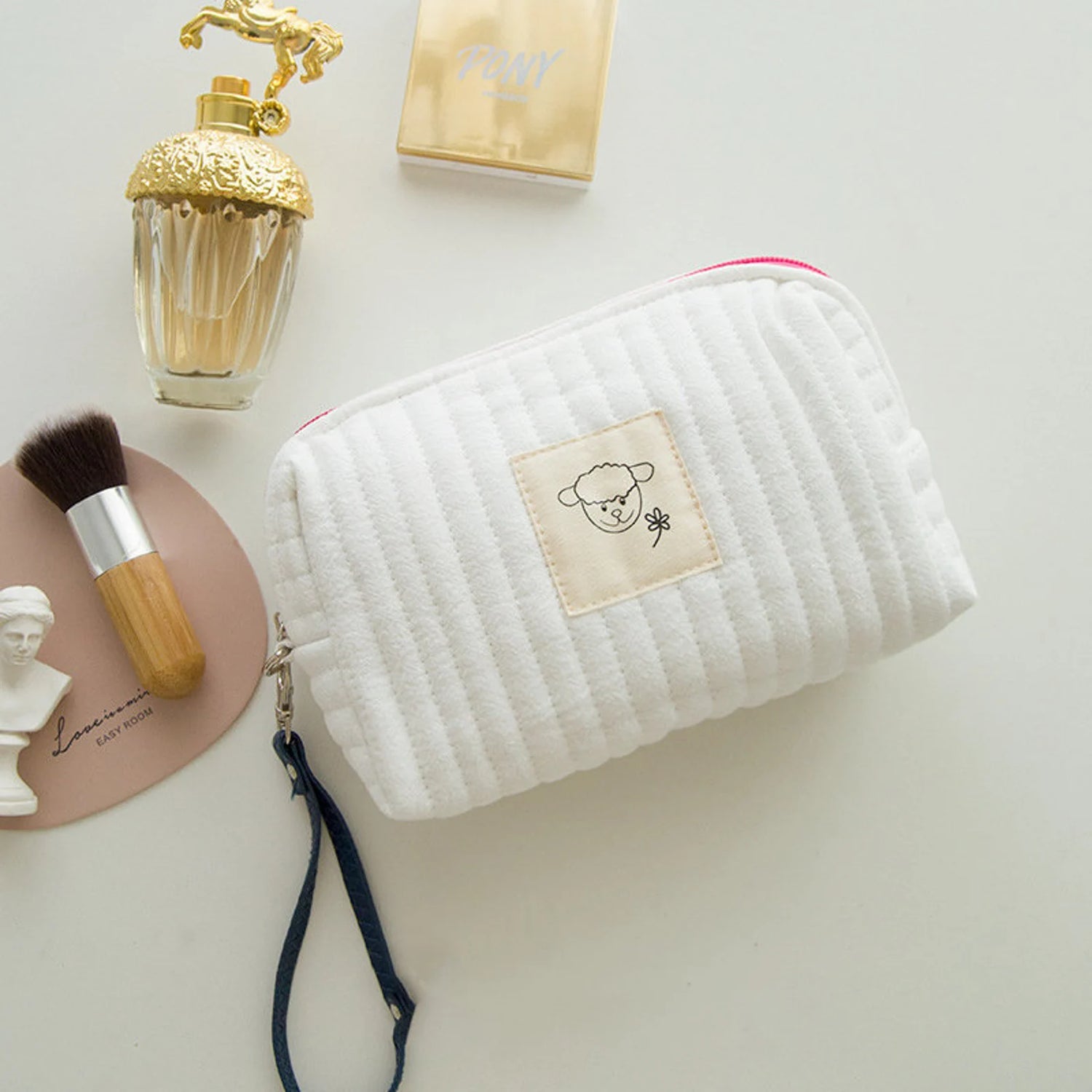 Soft Fabric Cosmetic Storage Pouch